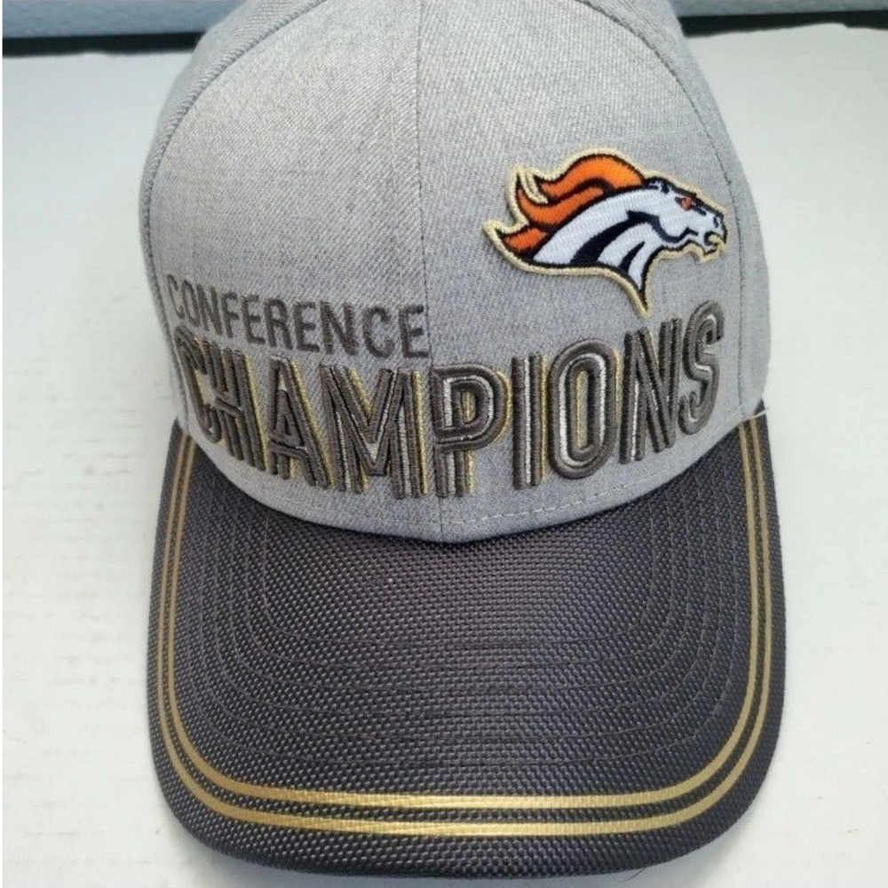 New Era Denver Broncos AFC Conference Champions Super Bowl 50 Hat 9FORTY Grey